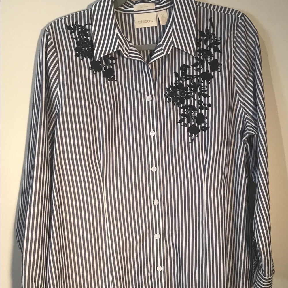 Chico’s 3/4 Sleeve Blouse, Size 2 (12)